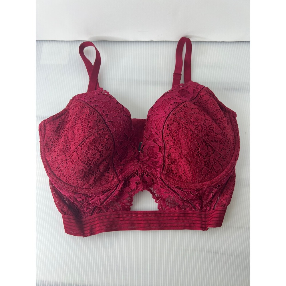 Victoria's Secret Bra sexy plunge Adjustable Straps Hook Back sexy lined‎ 36DD
